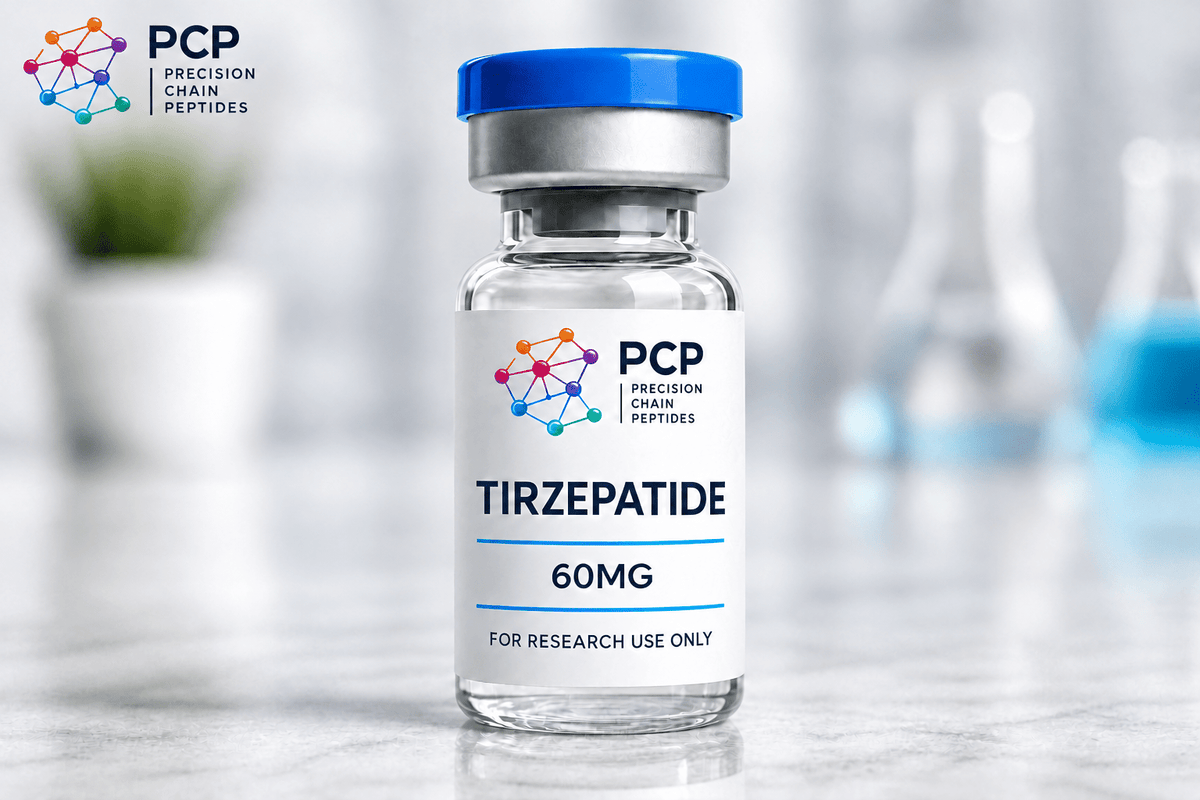 Buy Tirzepatide 60mg UK | GLP-1 Research Peptide - Precision Chain Peptides