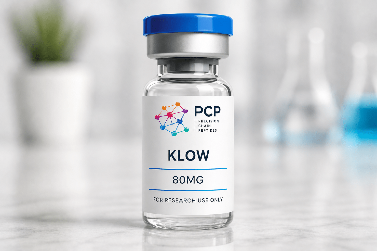 Klow 80mg Research Peptide - Precision Chain Peptides
KLOW 80mg research peptide lyophilized vial
KLOW 80mg research peptide by Precision Chain Peptides
KLOW 80mg laboratory research peptide
Lyophilized KLOW 80mg research peptide vial
KLOW 80mg peptide for laboratory research